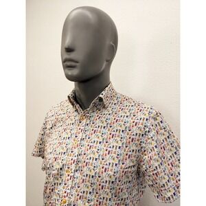 Lansky Bros Clothier to the‎ King Memphis Shirt Mens Small Drink All Over Print